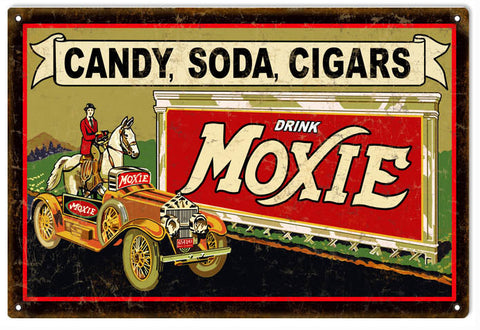 Vintage Moxie Drink Metal Sign