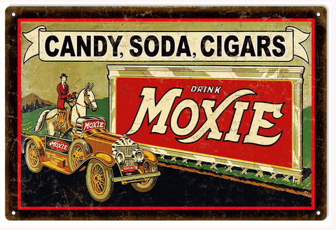 Vintage Moxie Drink Metal Sign