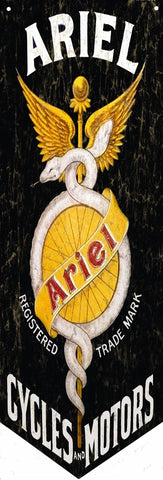 Vintage Ariel Cycles Motors Metal Sign