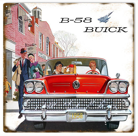 Vintage B-58 Buick Metal Sign