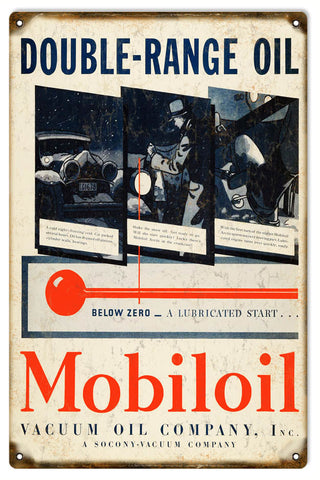 Vintage Mobil Oil Metal Sign