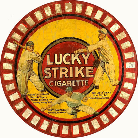 Vintage Lucky Strikes Cigarette Metal Sign