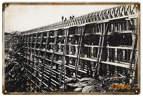 Vintage 1800 Metal Sign