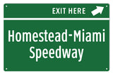 Homestead Miami Speedway Metal Sign