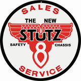 Stutz 8 Service Metal Sign