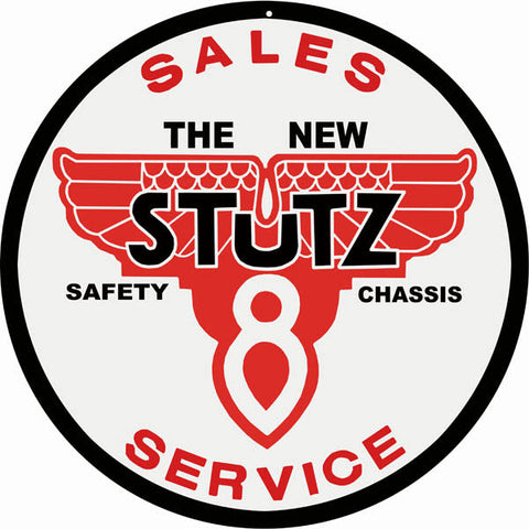 Stutz 8 Service Metal Sign