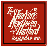New York New Haven Hartford Railroad Metal Sign