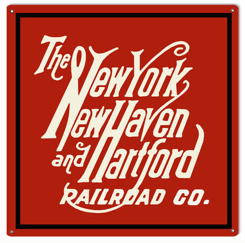 New York New Haven Hartford Railroad Metal Sign