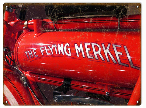 Vintage Merkel Motorcycle Metal Sign