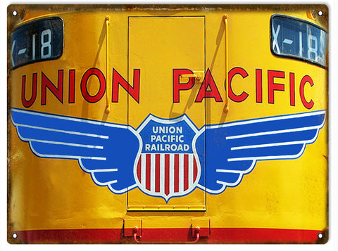 Vintage Union Pacific Railroad Metal Sign
