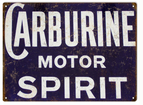 Vintage Carburine Motor Oil Metal Sign
