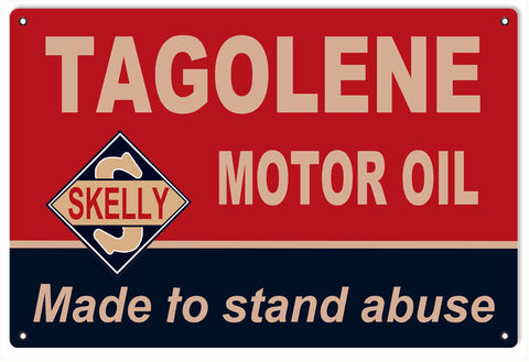 Tagolene Skelly Motor Oil Metal Sign