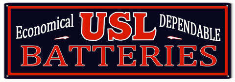 USL Batteries Metal Sign