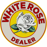 White Rose Dealer Metal Sign