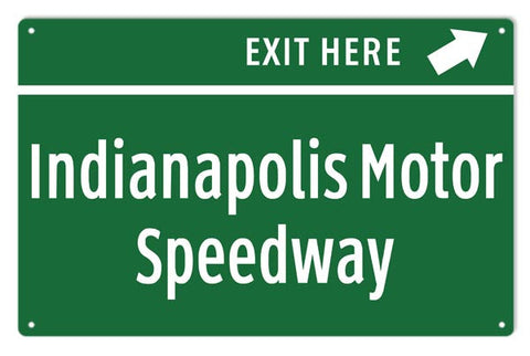 Indianapolis Motor Speedway Metal Sign