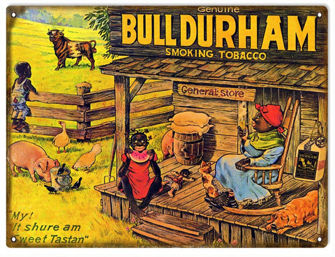 Vintage Bull Durham Cigar Metal Sign