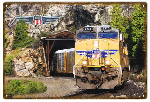 Vintage Union Pacific Railroad Metal Sign