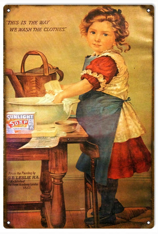 Vintage Sunlight Soap Metal Sign