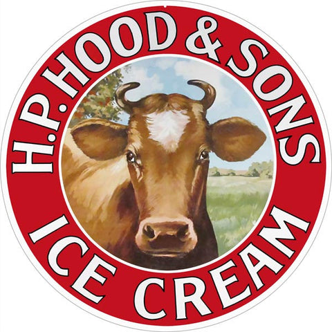HP Hood And Sons Ice Cream Metal Sign