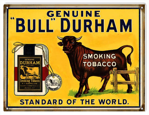 Vintage Bull Durham Cigar Metal Sign
