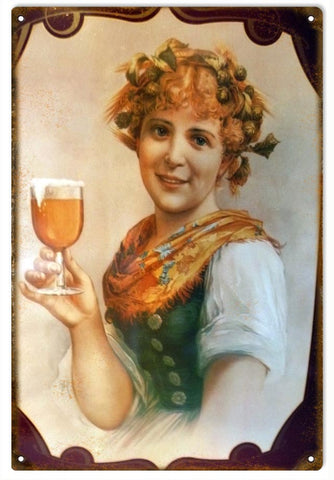 Vintage Beer Bar Metal Sign