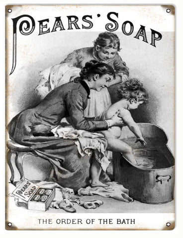 Vintage Pears Soap Metal Sign