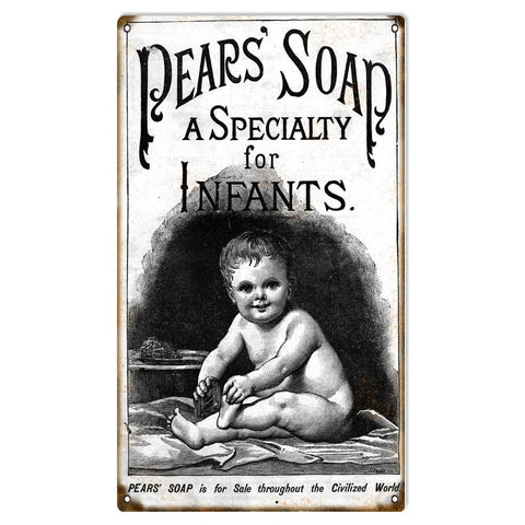Vintage Pears Soap Metal Sign