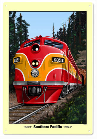 RG213 Southern Pacific Locomotive Metal Sign