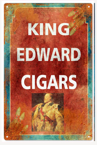 King Edwards Cigar Metal Sign
