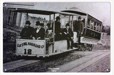 Vintage Clay Street Mill 1873 Railroad Metal Sign