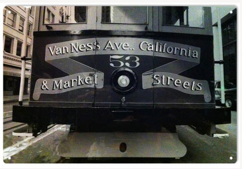 Vintage San Francisco Cable Car Metal Sign