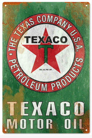 Texaco Motor Oil 12x18 sign