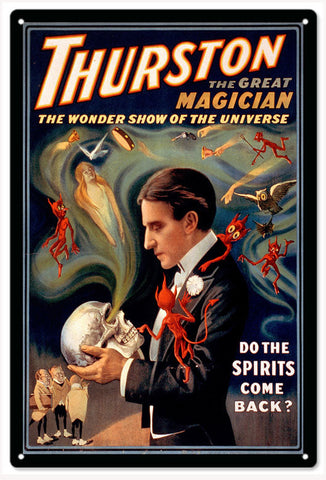 Thurston the Magician The Wonder Show Metal Sign