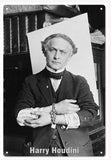Harry Houdini Locked Up Metal Sign