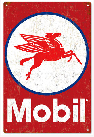 Mobil Vintage looking Metal Sign
