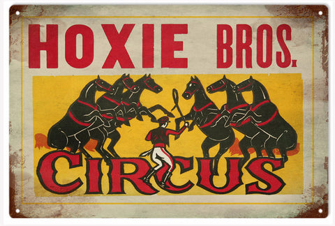 Hoxie Brothers Circus Metal Sign