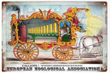 European Zoological Association Circus Metal Sign