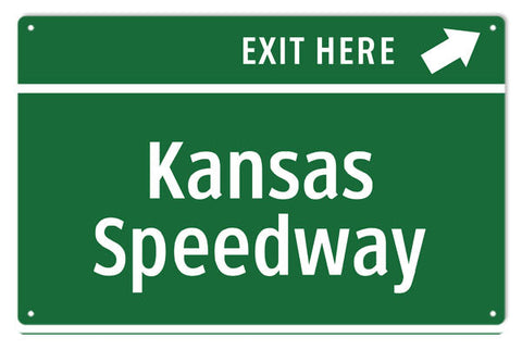 Kansas Speedway Metal Sign
