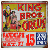 King Bros Circus Metal Sign