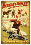 The Barnum & Bailey Greatest Show On Earth Circus Metal Sign