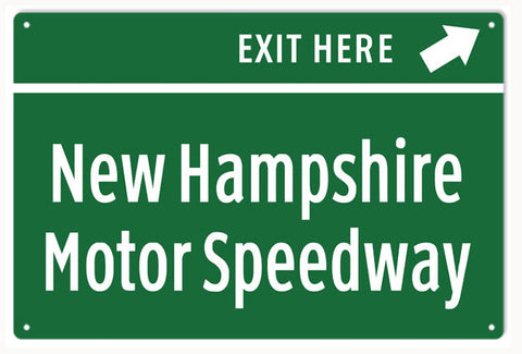 New Hampshire Motor Speedway Metal Sign