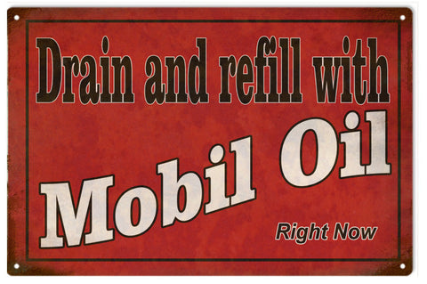 Vintage Mobil Oil Metal Sign