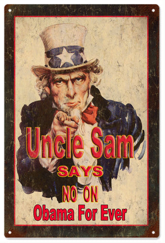 No ON Obama For Ever Uncle Sam sign
