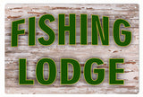 Fishing Lodge Metal Sign