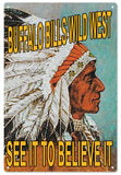 Buffalo Bills Wild West Circus Metal Sign