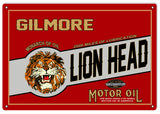 Gilmore Lion Head Motor Oil Metal Sign