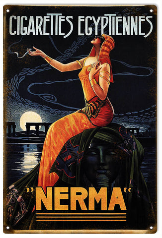 Vintage Nerma Cigarettes Metal Sign
