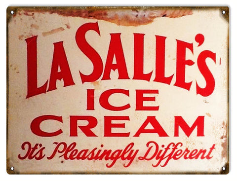 Vintage LaSalles Ice Cream Metal Sign