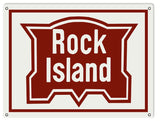 Rock Island Railroad Metal Sign
