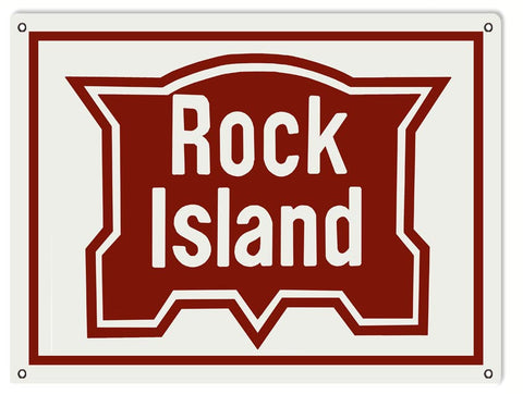 Rock Island Railroad Metal Sign